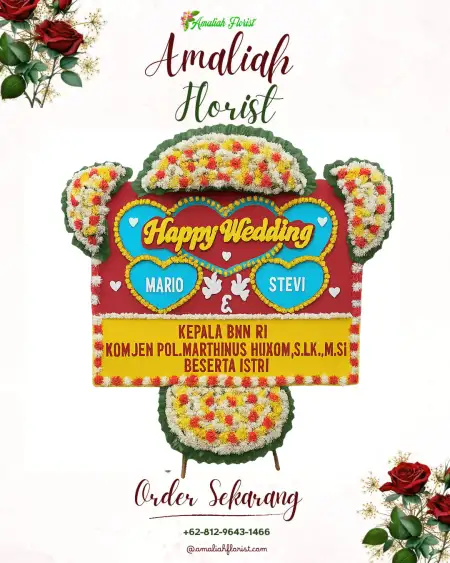 Papan Bunga Pernikahan Sokaraja Lor